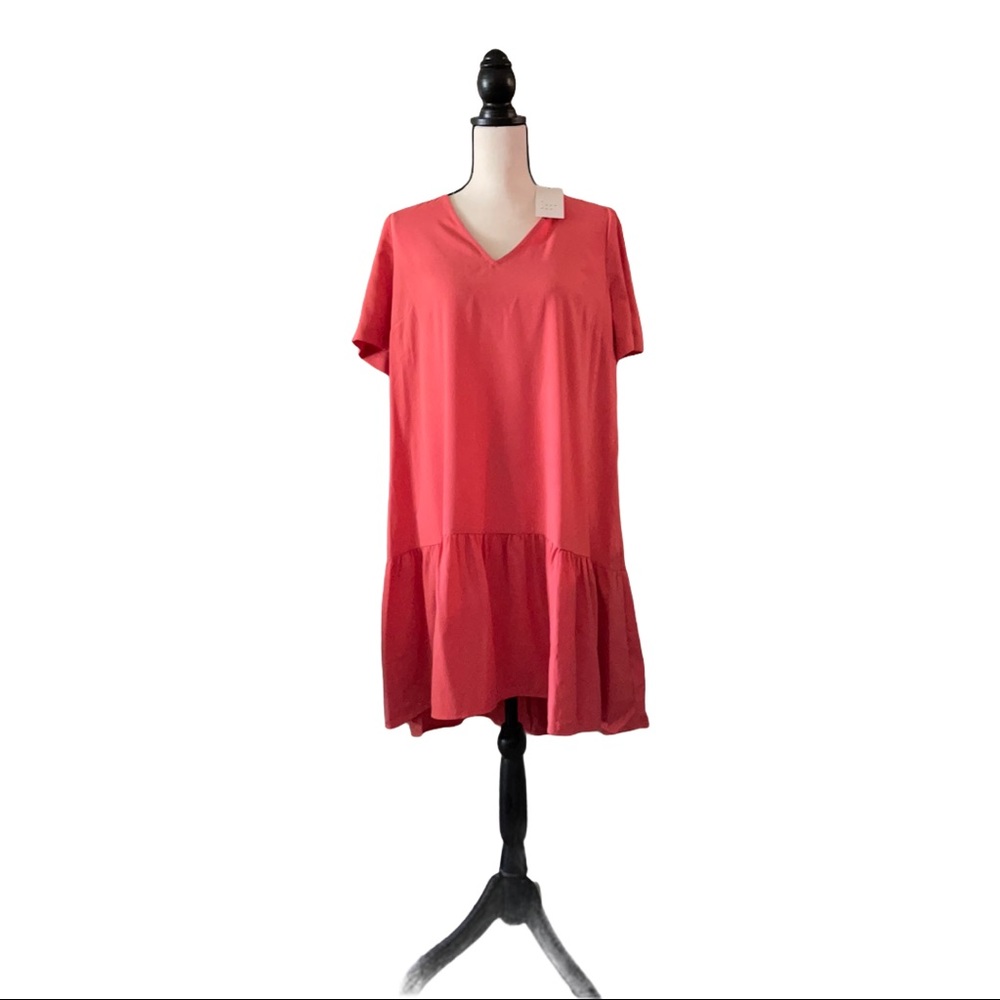 Melon colored dress